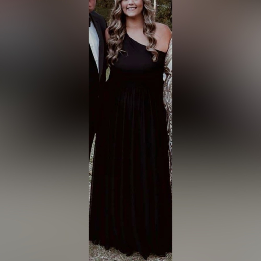 Black David’s bridal Bridesmaid dress